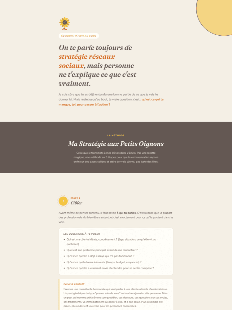 Aperçu de la première page du guide Équilibre ta Com